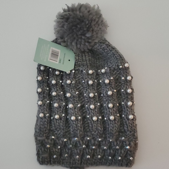 🆕️ Pearl Knit Pom Hat Fleece Lined - Picture 1 of 10